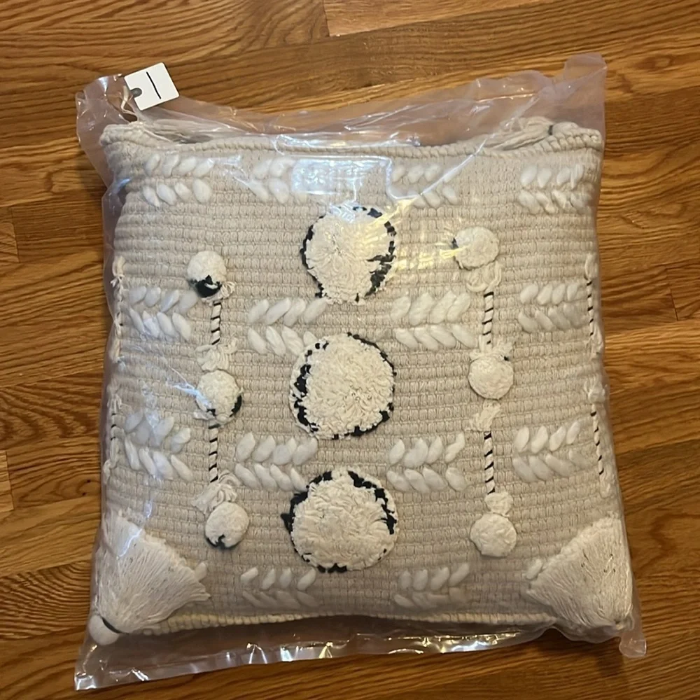 Anthropologie Textured Kama Pillow 18 x 18 NWT